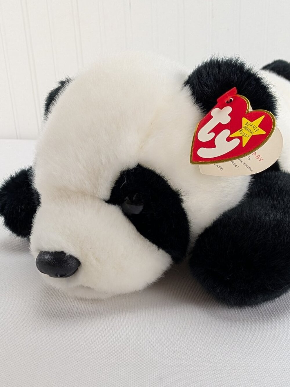 Vintage Ty Beanie Buddy Peking Panda Plush 14" Stuffed Animal 1998 Hang Tag